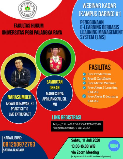 Fakultas Hukum UPP Selenggarakan Webinar Penggunaan E-Learning Berbasis Learning Management System